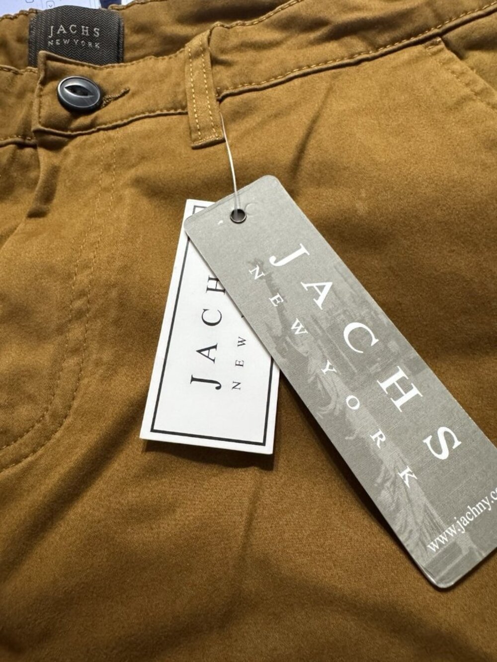 Jachs New York Size 31x34 Mens Chino Pants Copper Straight Fit Slim Straight Leg - Picture 4 of 7